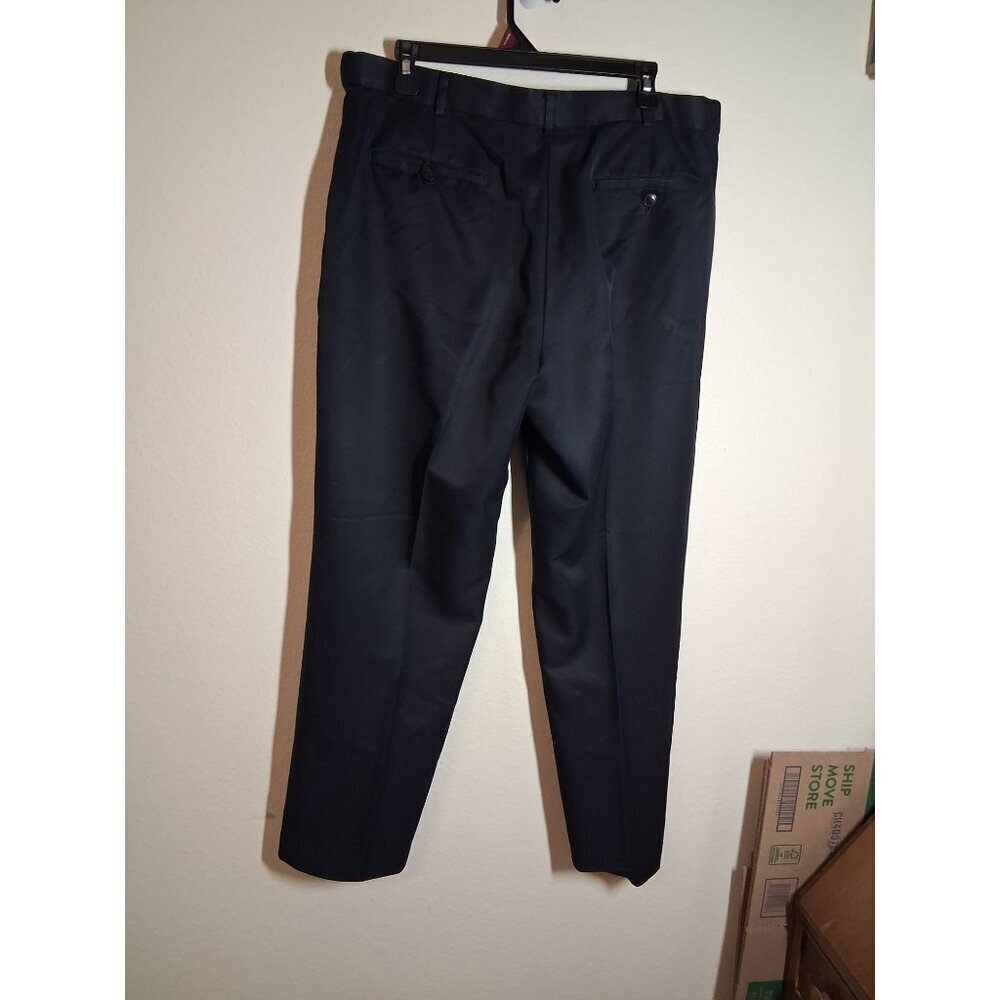 Roundtree & Yorke Dress Pants Suit Trousers Business Casual Black Men's Sz 36x30 - Picture 3 of 5